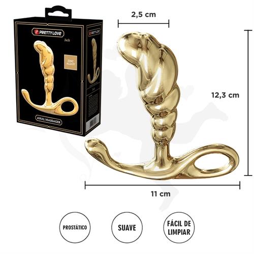 Plug de metal prostatico dorado